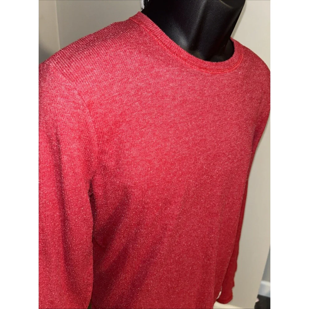 Vtg Holster Men’s XL Red Waffle Knit Long Sleeve Crew Neck Pullover 90’s